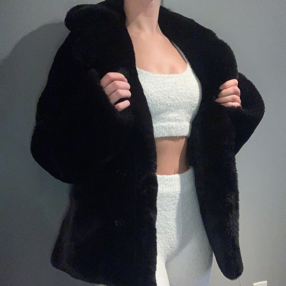Kooples super soft faux fur oversized coat